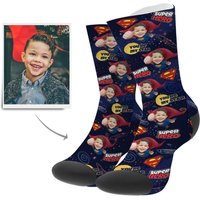 Custom Photo Socks Superhero Style — Fashion Accessories