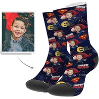 Custom Photo Socks Superhero Style Face Mash — Fashion Accessories