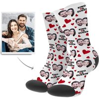 Custom Photo Socks – Love Dad Heart Face — Fashion Accessories