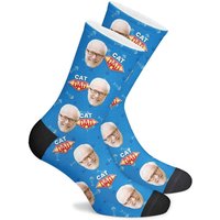 Cat Dad Custom Face Socks Cat Memorial — Dog Toys