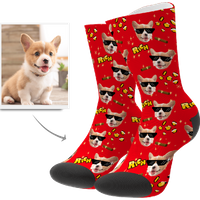 Custom Dog Face Socks - Christmas Gift
