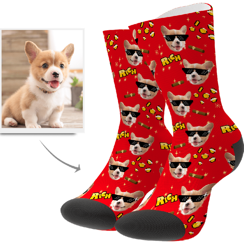 Custom Dog Face Socks - Christmas Gift — Novelty Socks