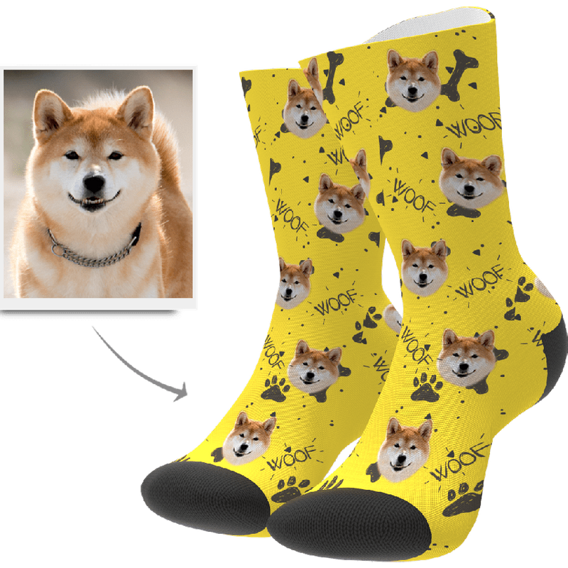 Chaussettes Motif Chien pour Amoureux des Animaux — Chaussettes fantaisie
