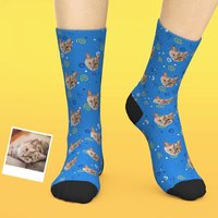 Personalized Cat Socks Custom Funny Pet Christmas Gift