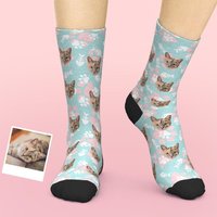 Personalized Fish Bone Cat Socks