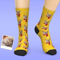 Cat Face Socks with Scarf Christmas Gift — Dog Toys