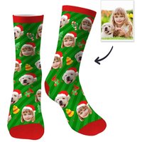 Chaussettes personnalisées famille cadeau souvenir animal — Jouets pour chiens