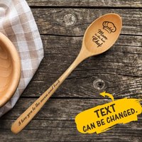 Custom Wooden Spoon Name Engraved Kitchen Utensil