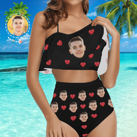 Maillot de bain personnalisé pour femme avec cœur