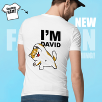 Custom Cartoon Cat Lover T-Shirt with Name