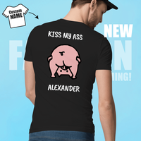 Personalized Name T-Shirt Cartoon Pig Print — Mens T Shirts