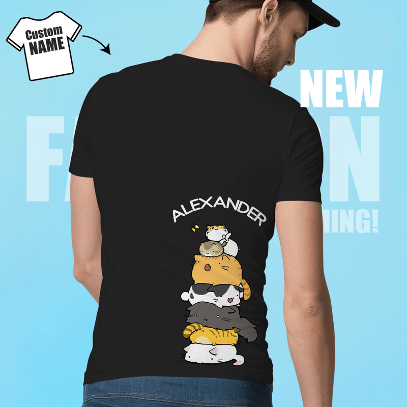 Chemise Imprimée Chat Dessin Animé Personnalisée — Jouets pour chiens