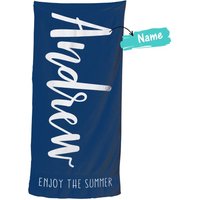 Custom Text Polyester Bath Towel 31.2 x 50.7 in — Bath Towels
