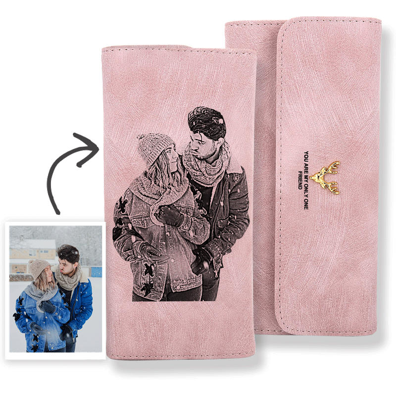 Portefeuille personnalisé rose pour copine — Portefeuille Homme