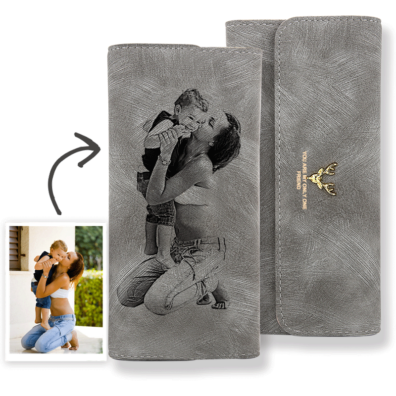 Custom Photo Wallet Grey — Wallet Men