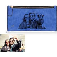 Blue Leather Wallet