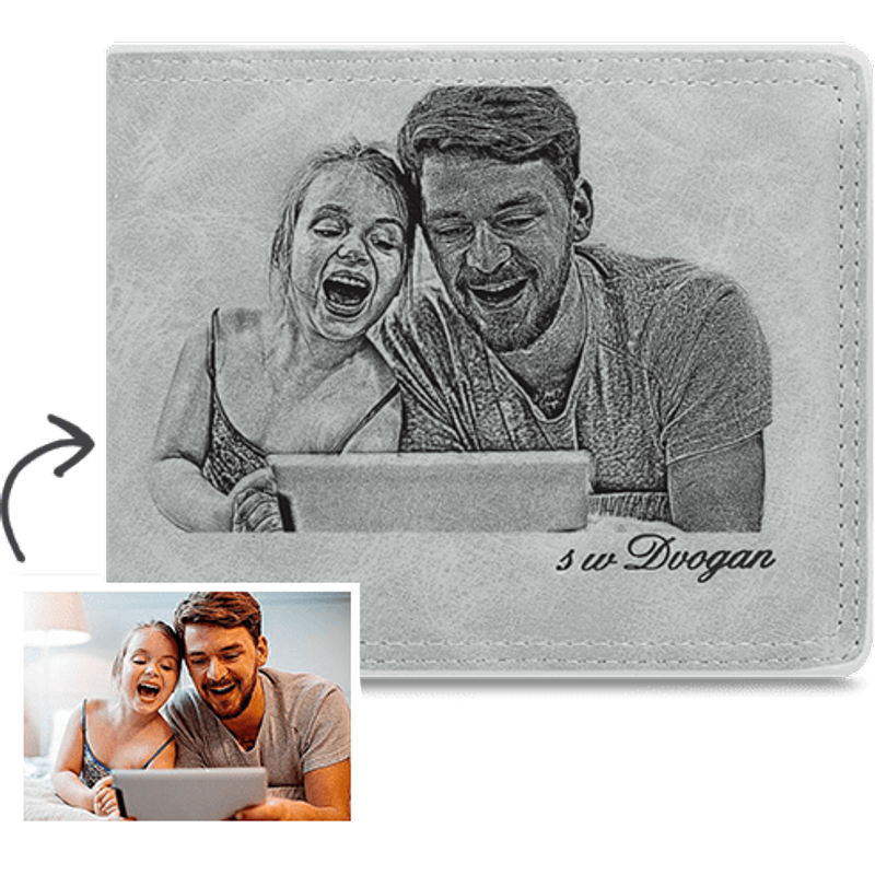 Portefeuille Photo pour Homme Gris — Portefeuille Homme