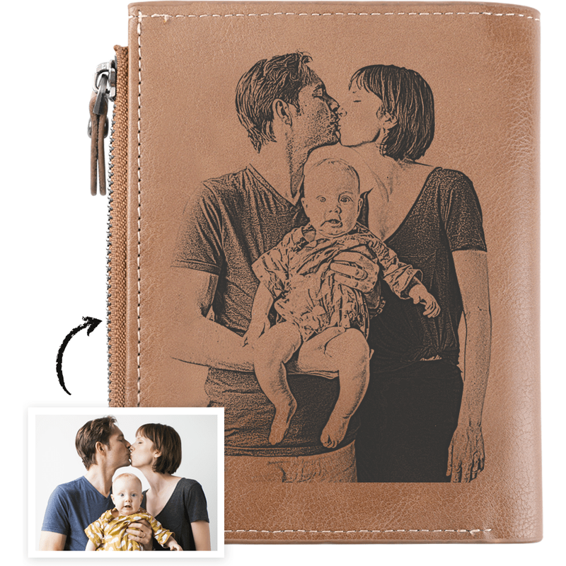 Portefeuille Bifold en Cuir Personnalisé — Portefeuille Homme