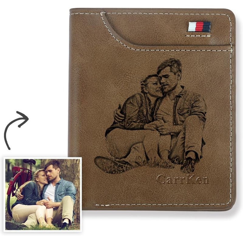 Portefeuille personnalisé cadeau anniversaire pour mari — Portefeuille Homme