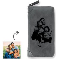 Grey Women's Wallet with Lanyard