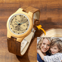 Montre Bambou avec Photo Cadeau pour Maman — Montres pour hommes