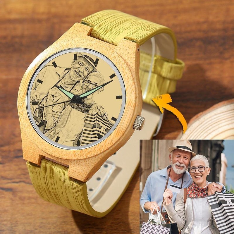 Engraved Photo Watch with Lanyard — Mens Watches