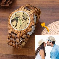 Custom Wooden Watch with Photo Engraving
