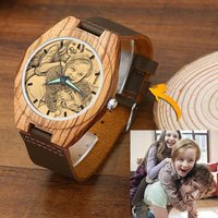 Montre Bois Personnalisée Photo — Montres pour hommes