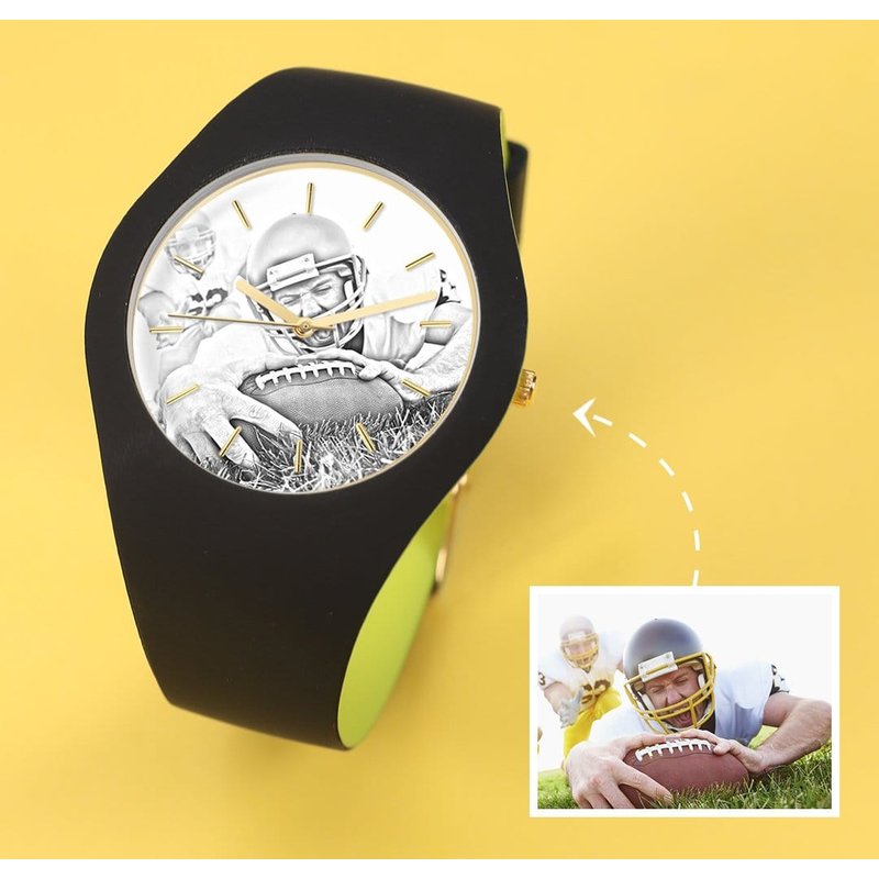 Montre personnalisée en silicone avec lanière — Montres pour hommes