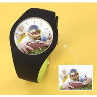 Montre Photo Personnalisée Silicone Noir — Montres pour hommes