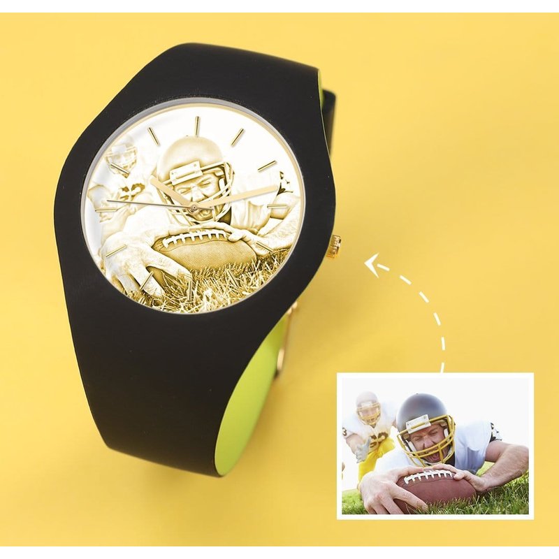 Montre photo personnalisée bracelet silicone — Montres pour hommes