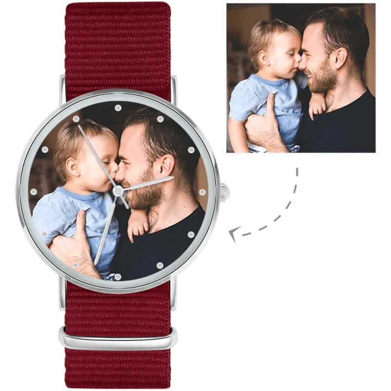 Montre Personnalisée avec Photo pour Papa