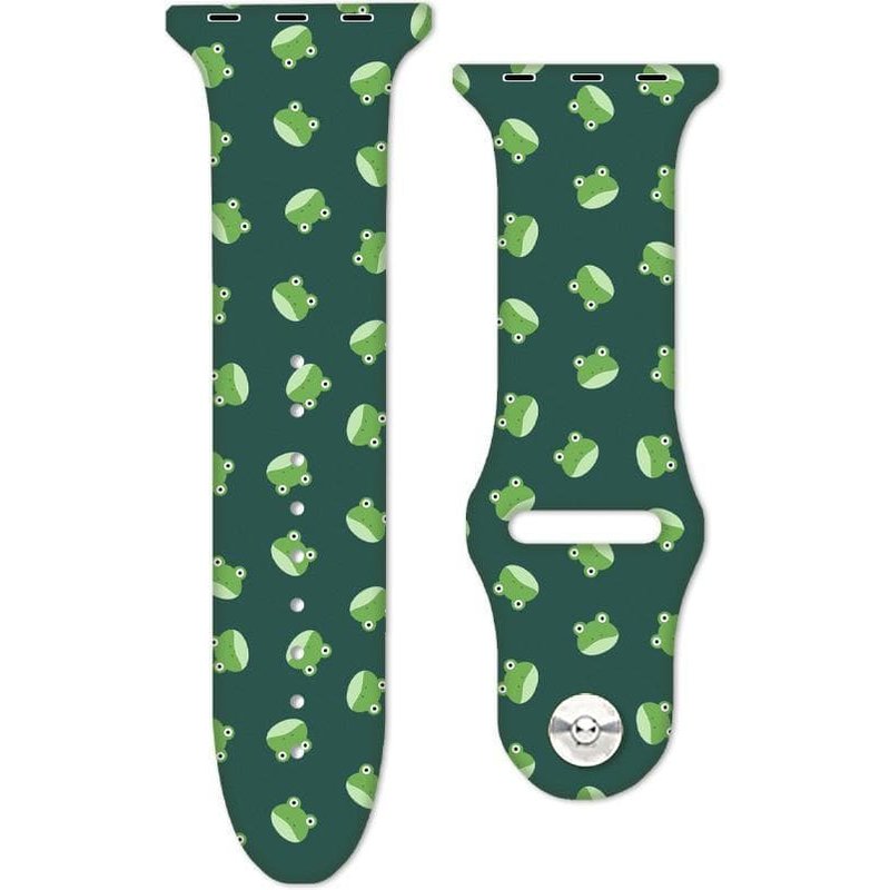 Bracelet Apple Watch Motif Grenouille Verte Silicone — Bracelets de montres