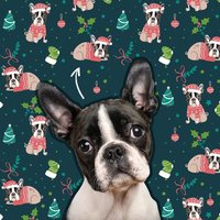 Personalized Christmas Dog Wrapping Paper