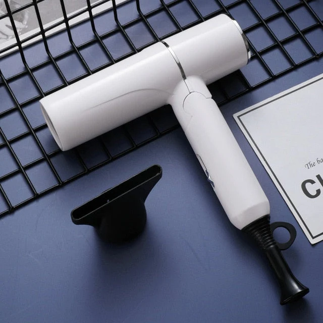 Professional Hair Dryer | Foldable Light Electric Hair Dryer - White / US | Canada | Mexico | Japan