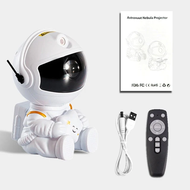 Astronaut Galaxy Star Projector | LED Light Nebula Lamp - White