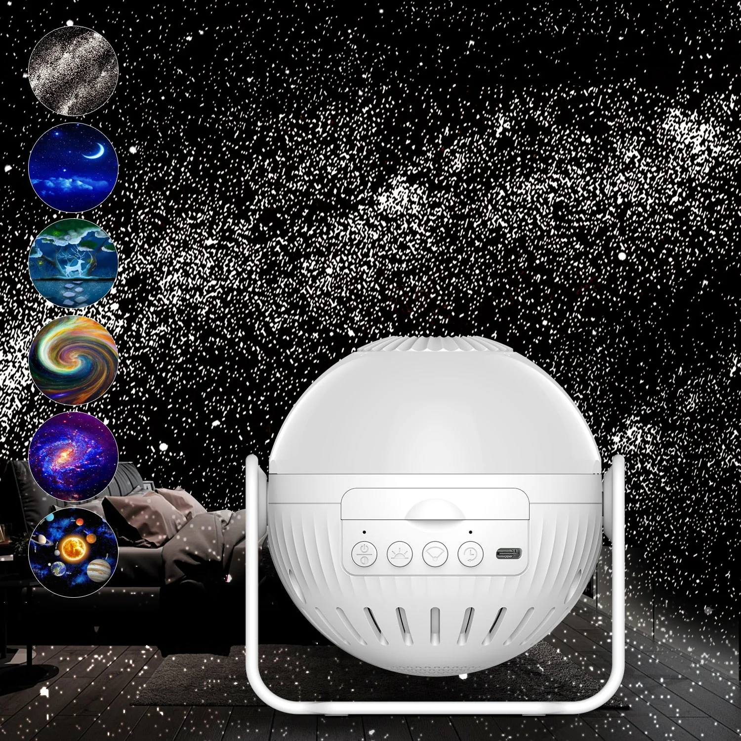 Projecteur Galactique Encalife 6-en-1 Lampe LED