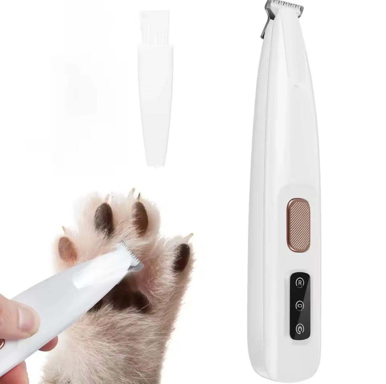 Tondeuse à Pattes de Chien avec Lumière LED et Design Étanche — Kit de toilettage pour chien