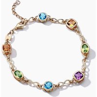 Bracelet Multi Couleurs Bonbon Arc-en-Ciel avec Citrine, Topaze, Péridot — Bracelet Femme