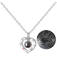 100 Languages I Love You Nano Projection Necklace | Romantic Gifts