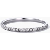 Bague de mariage en diamant Petite V Pave en or blanc 14K