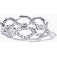 Bague de mariage en diamant Loop en or blanc pleine éternité