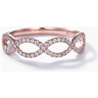 Loop Diamond Wedding Ring Rose Gold Infinity Moissanite Wedding Bands — Wedding Jewelry