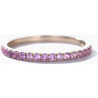 Bague de mariage demi-éternité saphir rose or rose 2mm — Bijoux de mariage