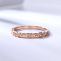 Filigree Wedding Band Solid 14k Rose Gold Ring for Women — Wedding Jewelry