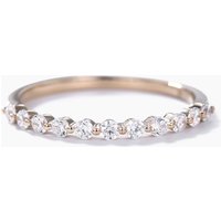 Bague de mariage demi-éternité en diamant Moissanite de 2 mm — Bijoux de mariage