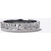 Unique Hammered Mens Wedding Band Sterling Silver Unisex Band