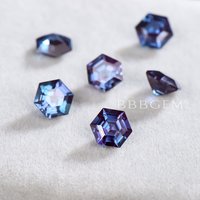 Wholesale Hexagon Cut Color Change Alexandrite June Birthstone