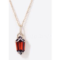 Collier Pendentif en Grenat Taillé en Bouclier par BBBGEM — Collier pendentif