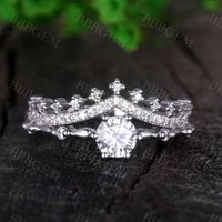 Bague de fiançailles Jessica en Moissanite or 14K/18K — Bagues de fiançailles